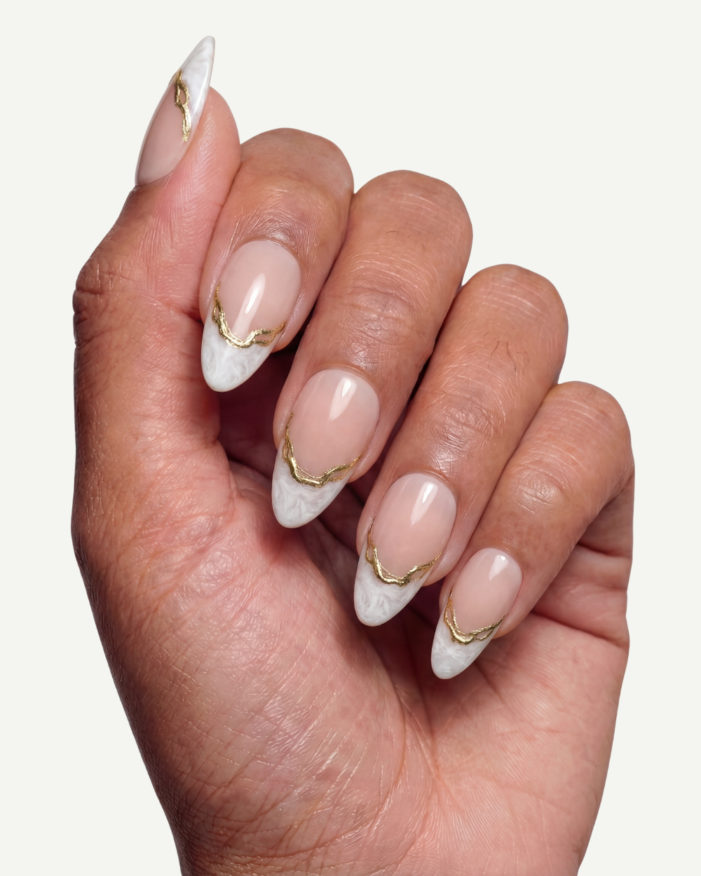 The Diosa Marble Almond Press-Ons